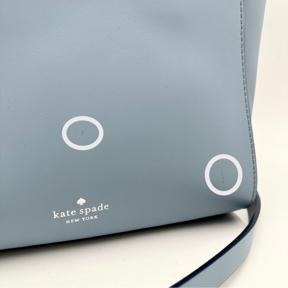 Kate Spade: Lt. Blue Magnolia Street Eyelet Satchel - Picture 2 of 15